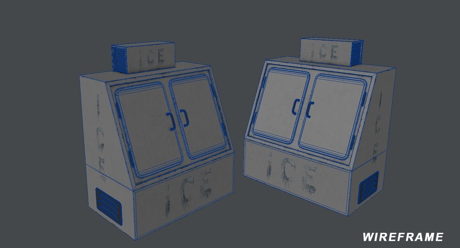 Ice Machine Low-poly 3D model_6