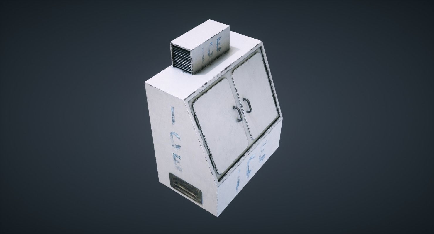 Ice Machine Low-poly 3D model_3