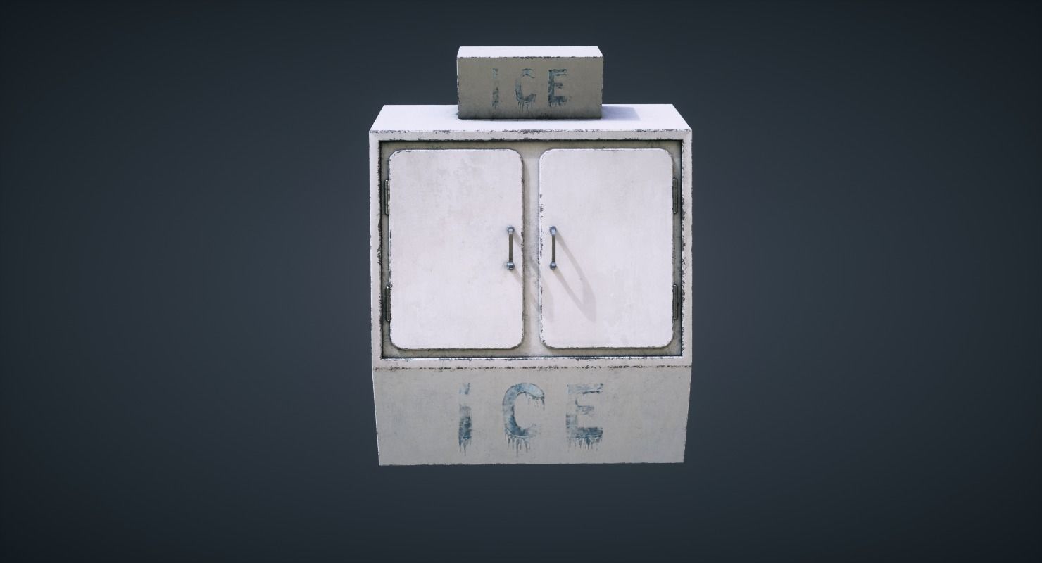 Ice Machine Low-poly 3D model_2