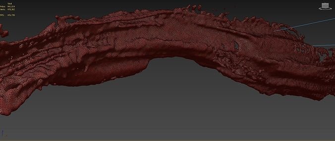 Animated Water Splash 3D model 6