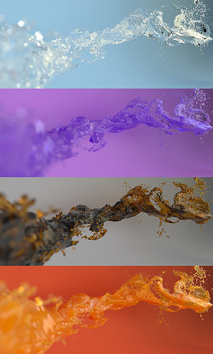 Animated Water Splash 3D model 2