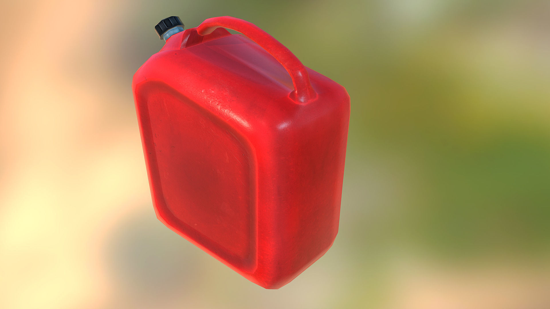 Plastic Gas Can Low-poly 3D model_2