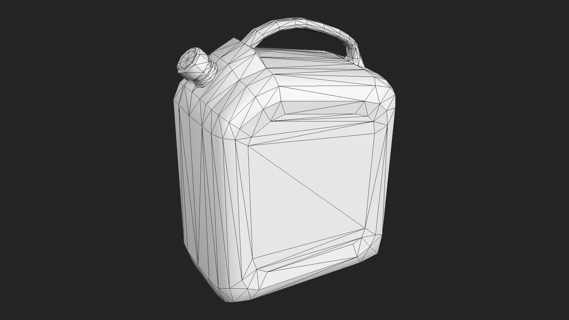 Plastic Gas Can Low-poly 3D model_4