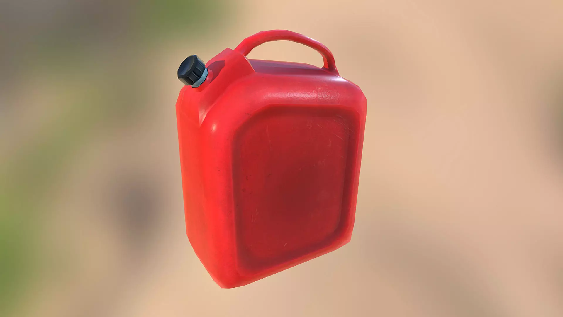 Plastic Gas Can Low-poly 3D model_0
