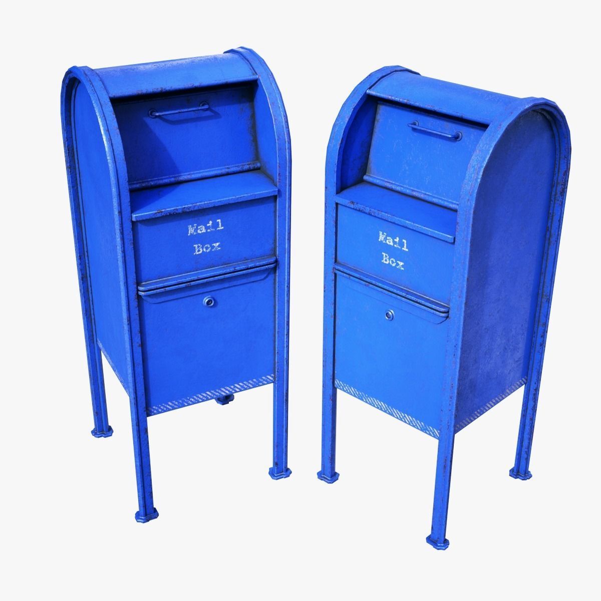 Mail Box Low-poly 3D model_4