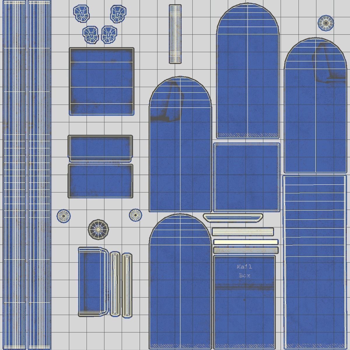 Mail Box Low-poly 3D model_5