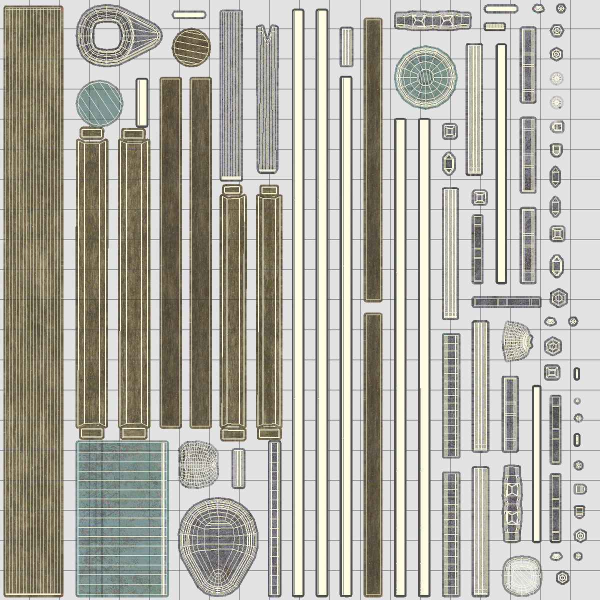 High Voltage Lines Low-poly 3D model_9