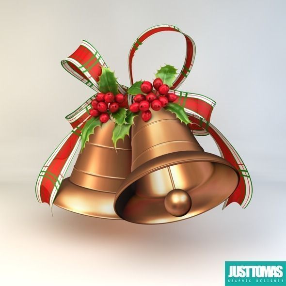 Christmas bell 3D model_4