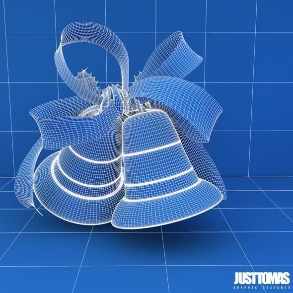 Christmas bell 3D model_6