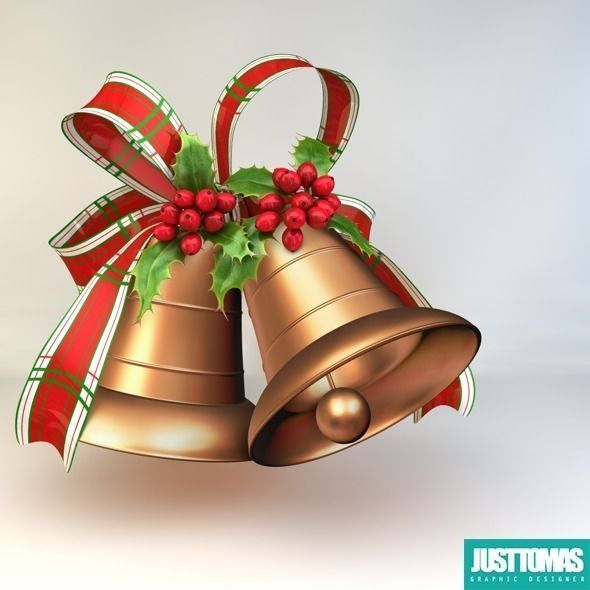 Christmas bell 3D model_1