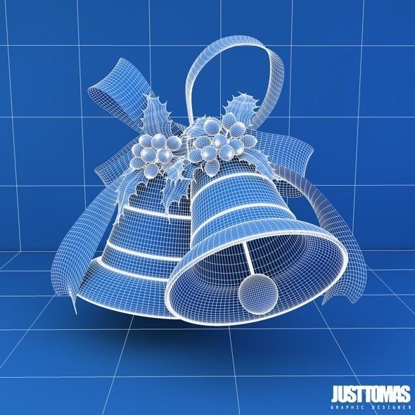 Christmas bell 3D model_5