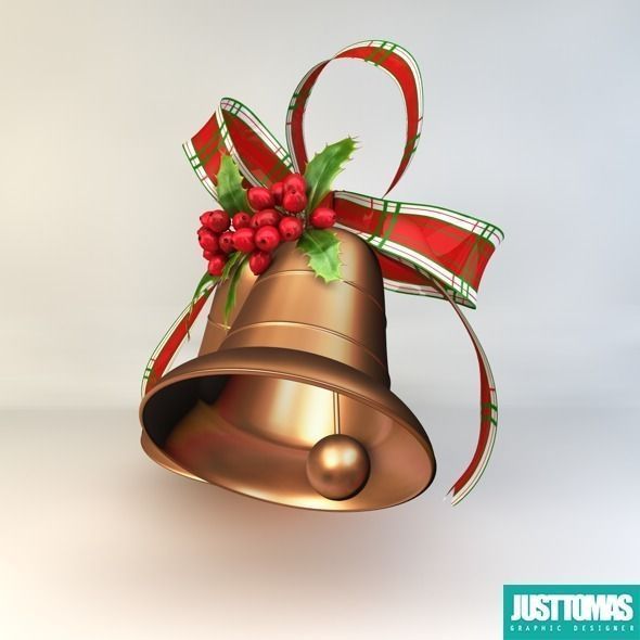 Christmas bell 3D model_2