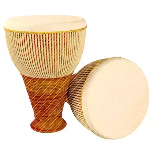 Gedombak Drum percussion traditional malay 3D model