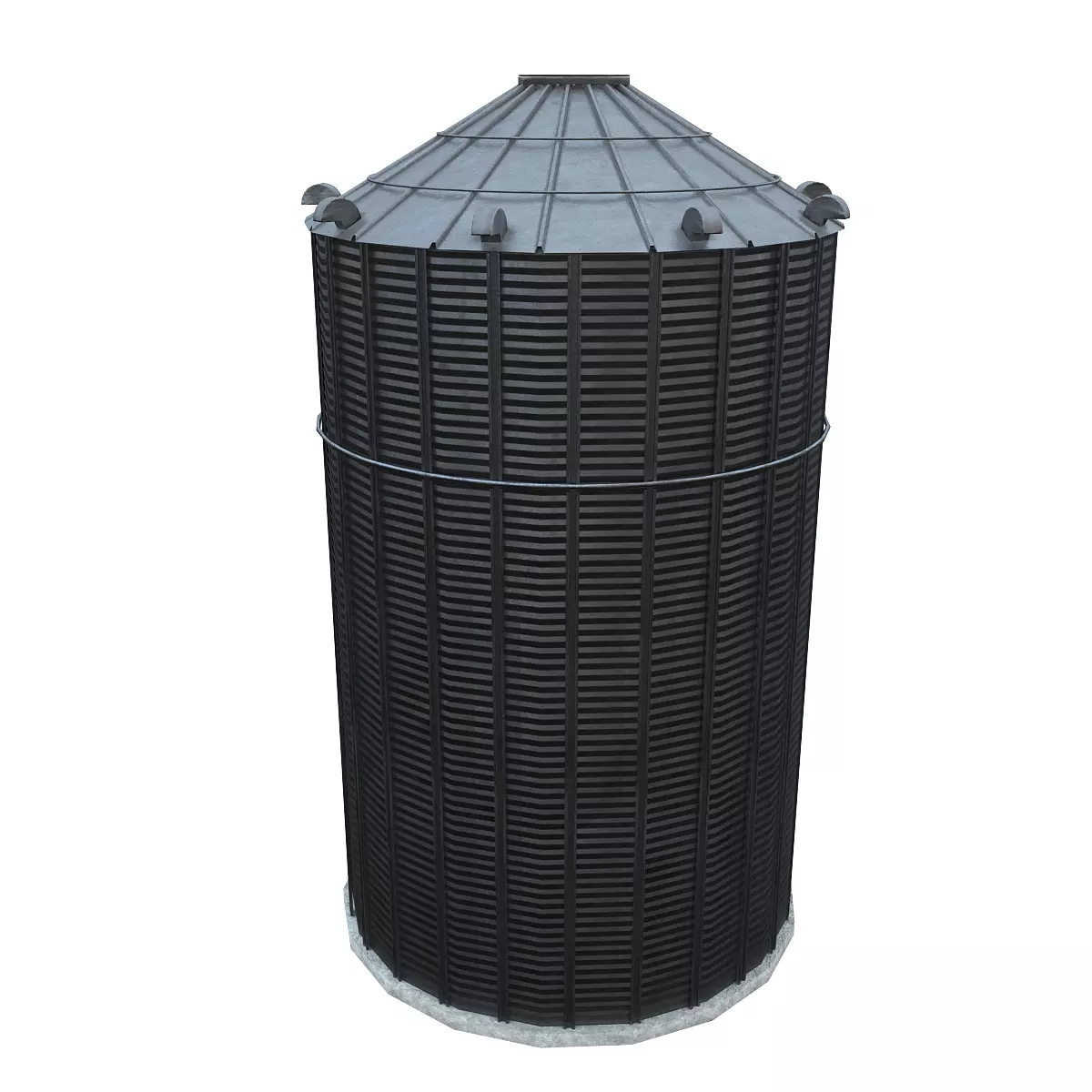 Grain silo2 Low-poly 3D model