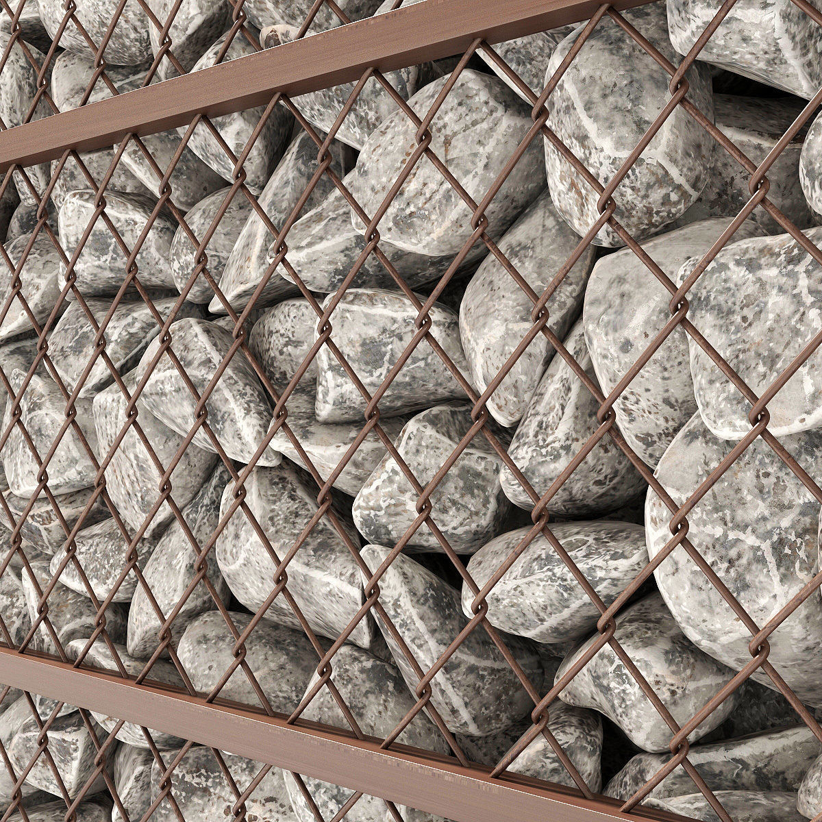 Gabion stone big 3D model_3