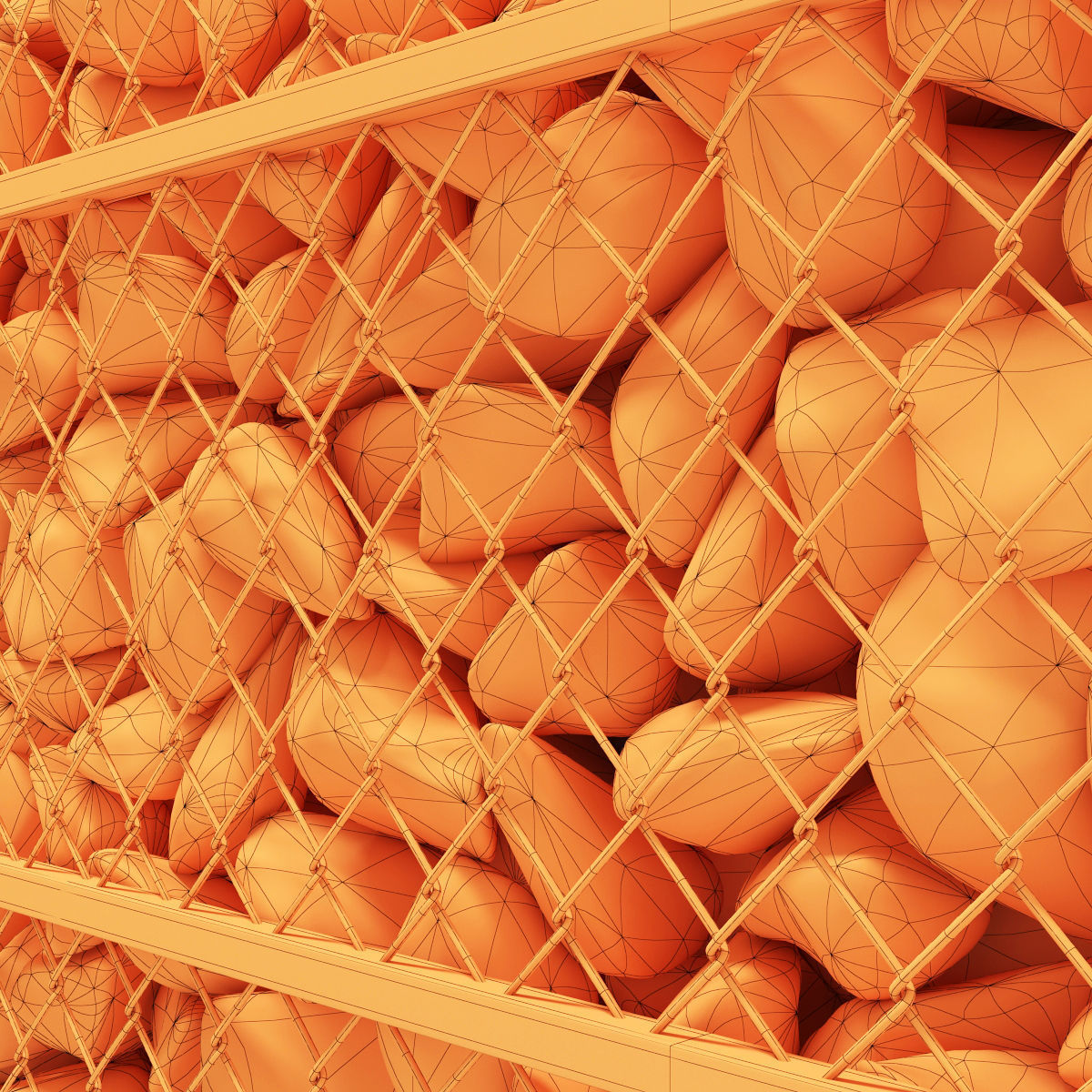 Gabion stone big 3D model_6