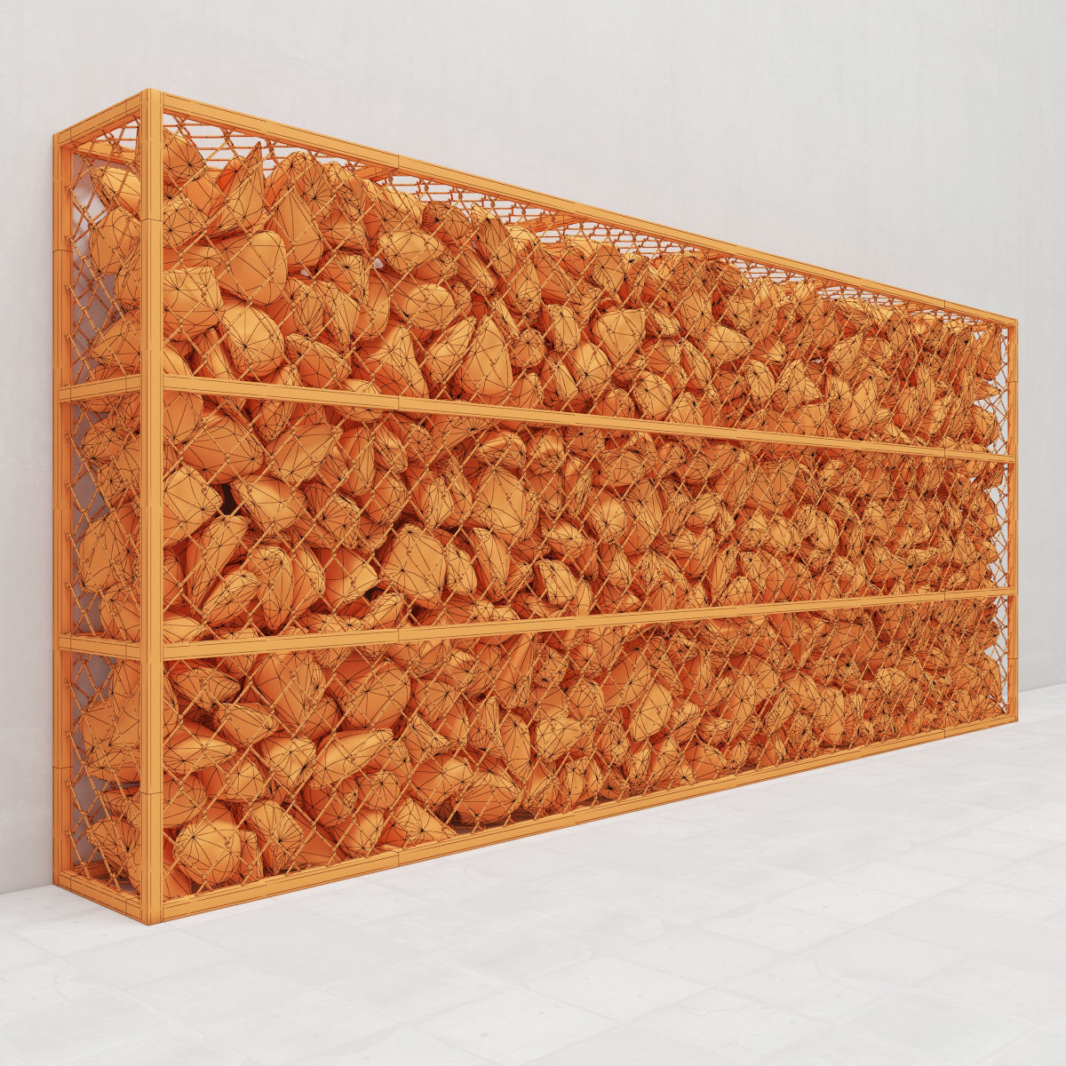 Gabion stone big 3D model_5