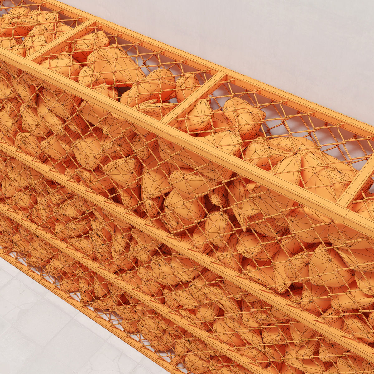 Gabion stone big 3D model_7