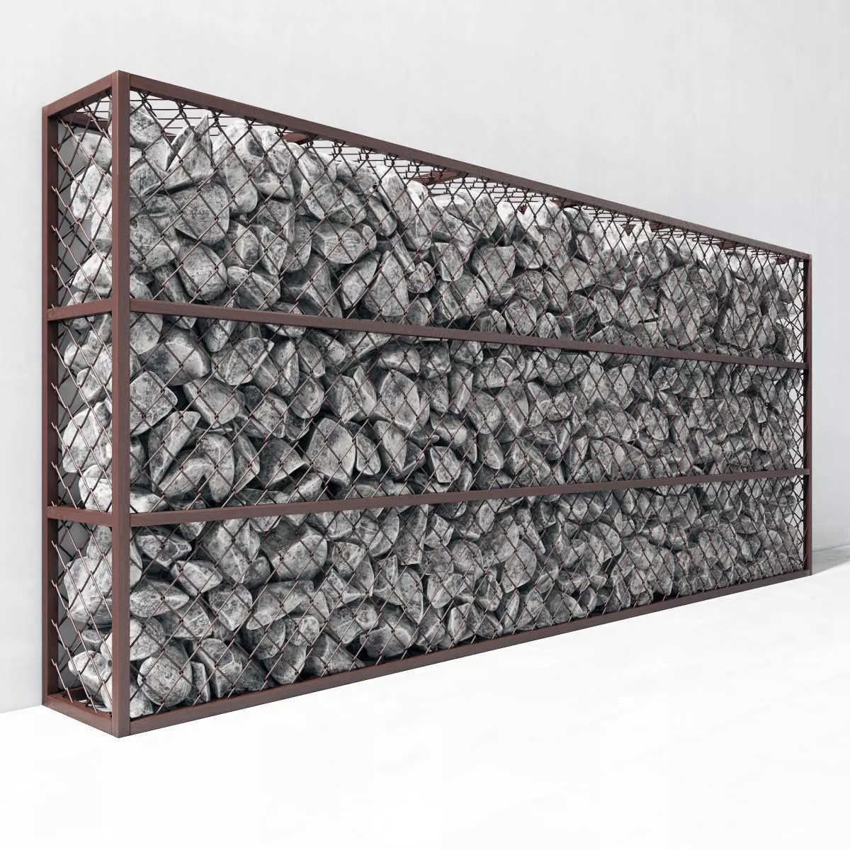 Gabion stone big 3D model_0