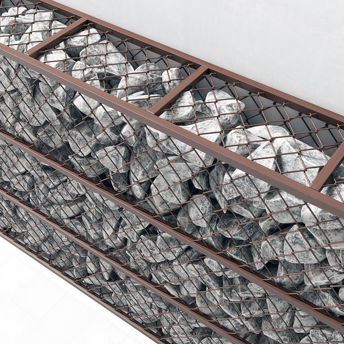 Gabion stone big 3D model_4