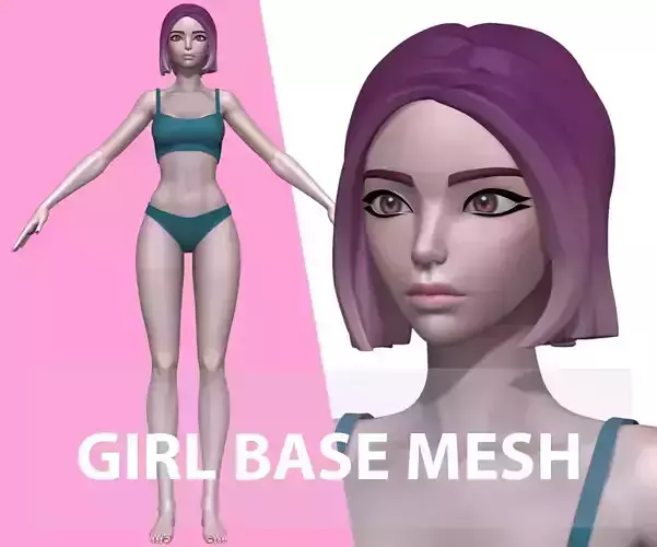 Girl BaseMesh 3D model