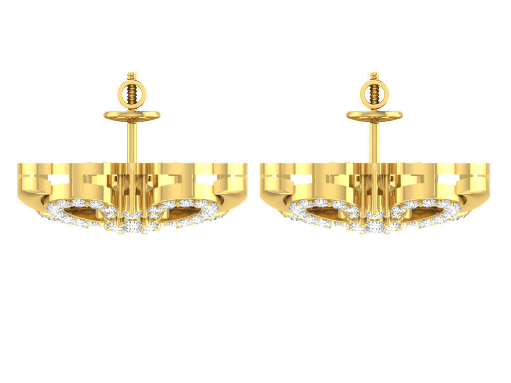 Women necklace-earrings set 3dm stl render detail 3D print model 3D print model_5