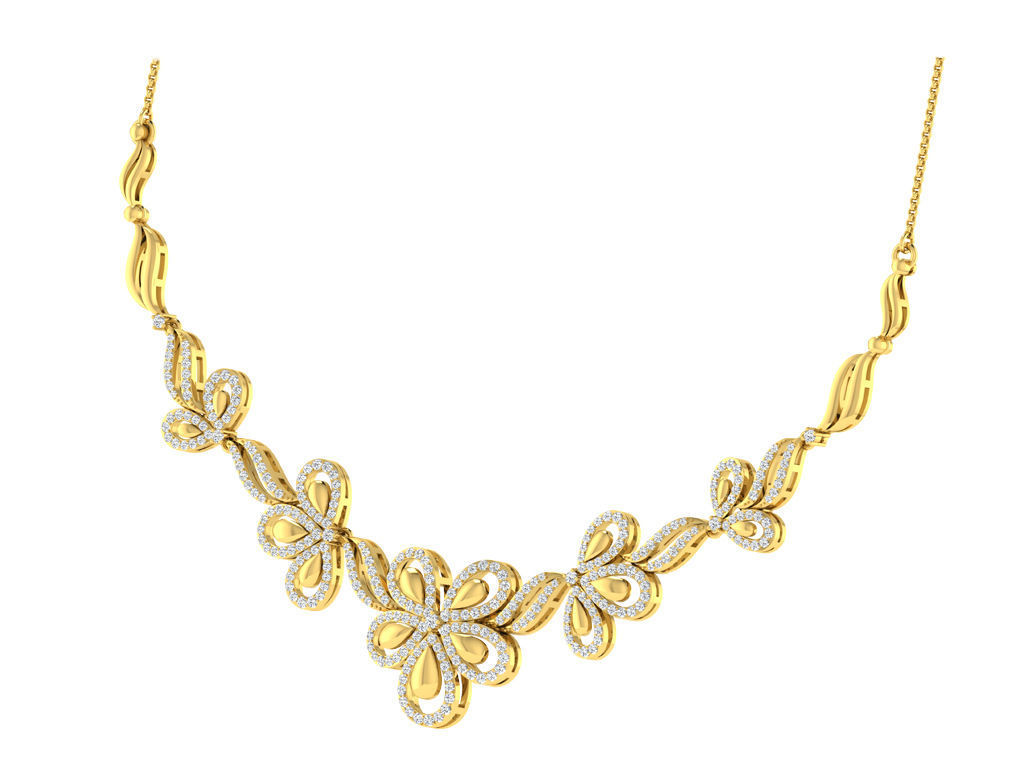 Women necklace-earrings set 3dm stl render detail 3D print model 3D print model_3