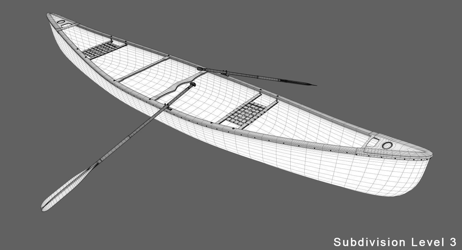 Canoe 3D model_10