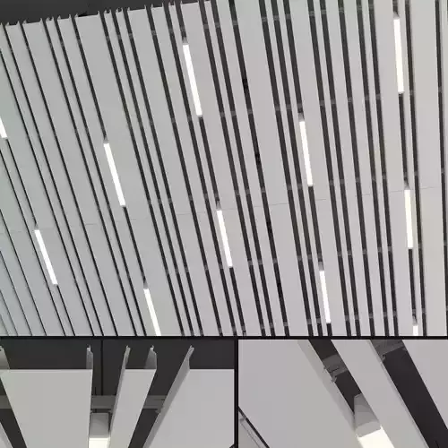 Suspended ceiling rack and pinion 9 Low-poly 3D model