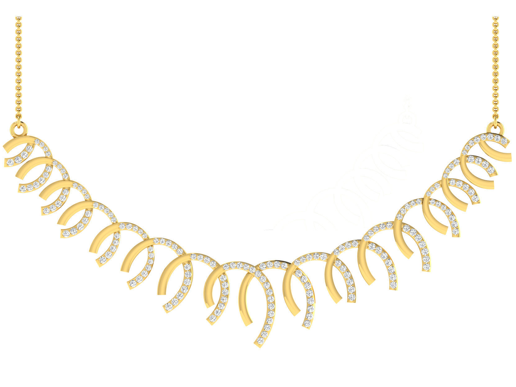 Women necklace-earrings set 3dm stl render detail 3D print model 3D print model_2