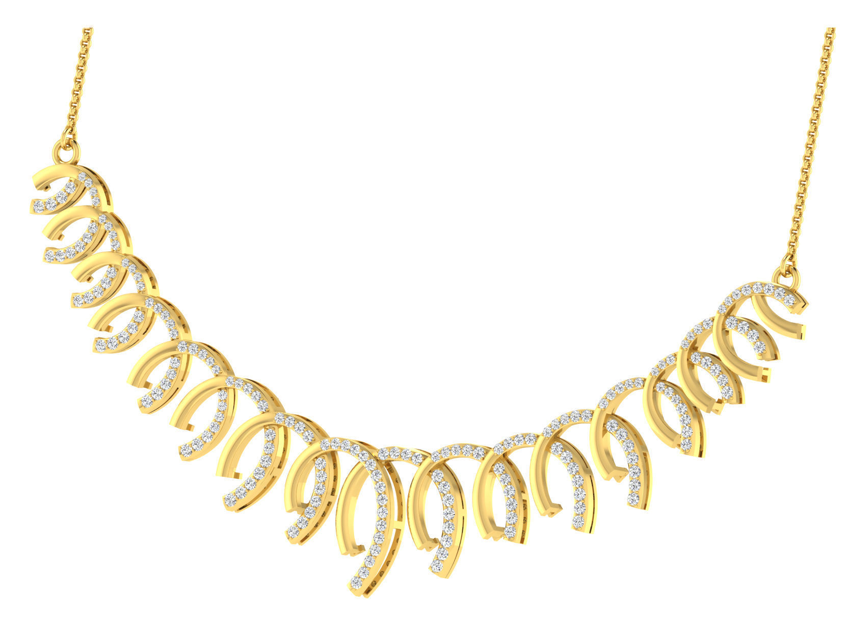 Women necklace-earrings set 3dm stl render detail 3D print model 3D print model_7