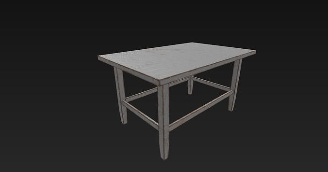 Old Table Low-poly 3D model