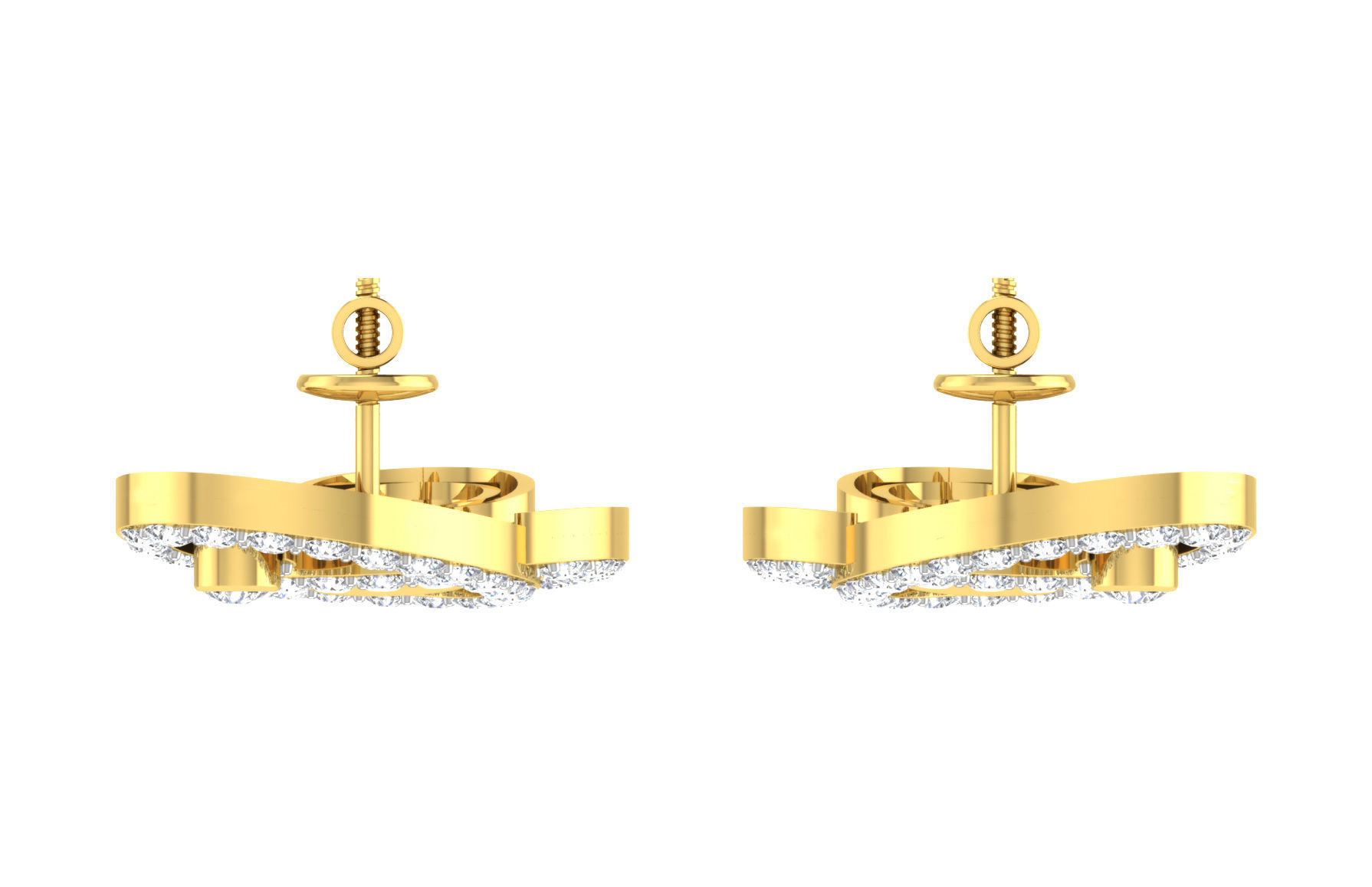 Women necklace-earrings set 3dm stl render detail 3D print model 3D print model_7