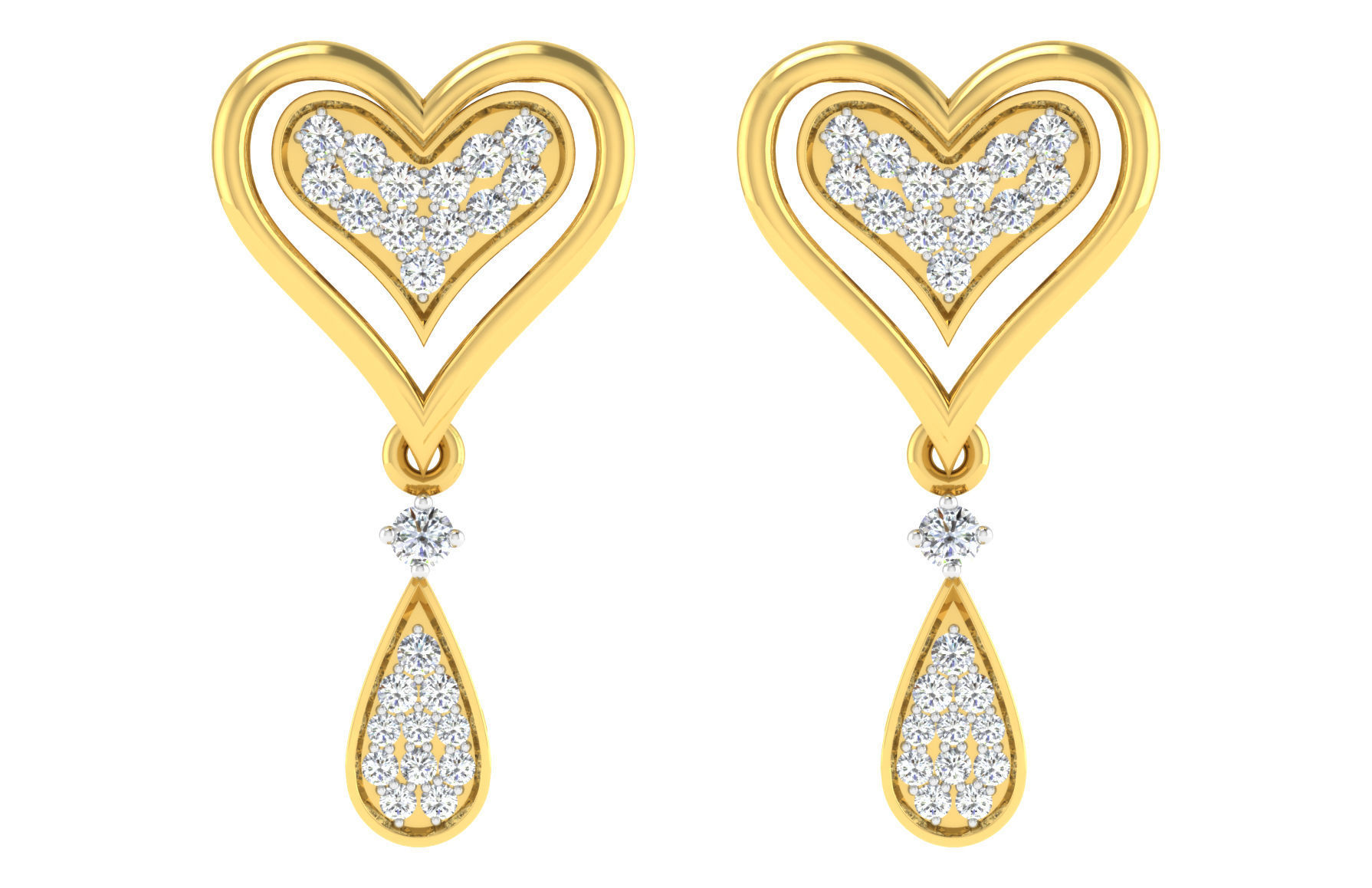 Women necklace-earrings set 3dm stl render detail 3D print model 3D print model_1