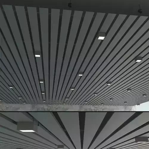 Suspended ceiling rack and pinion 12 Low-poly 3D model