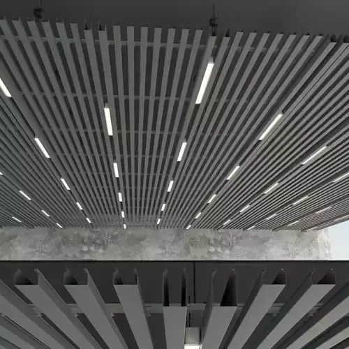 Suspended ceiling rack and pinion 11 Low-poly 3D model