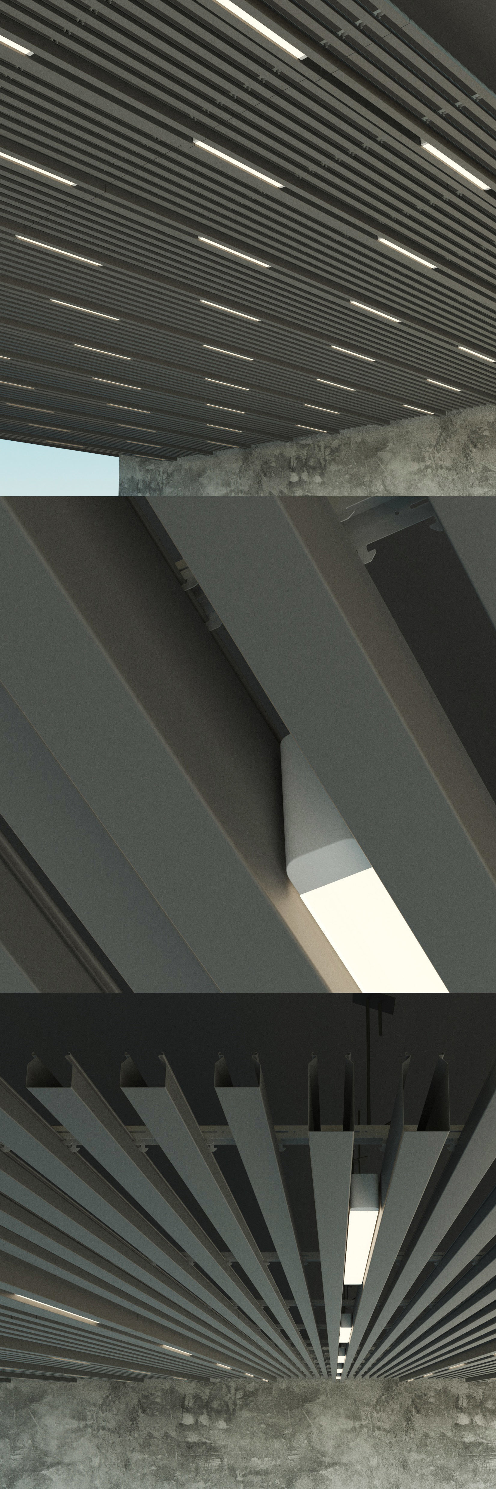 3D model Suspended ceiling rack and pinion 11 VR / AR / low-poly | CGTrader