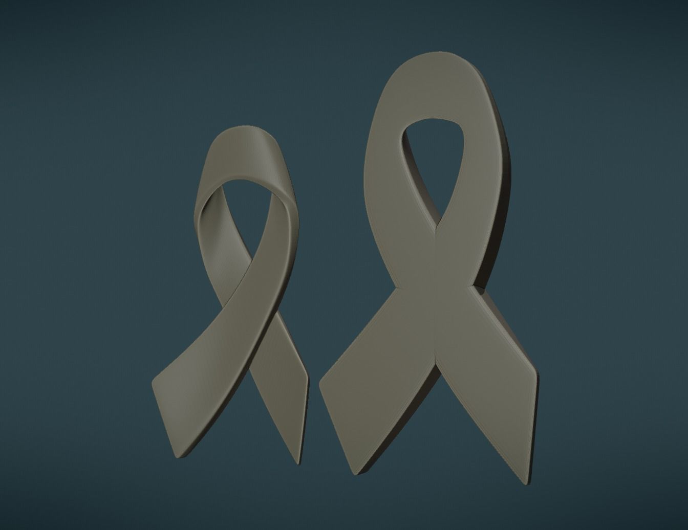 Cancer Ribbon 3D print model_7