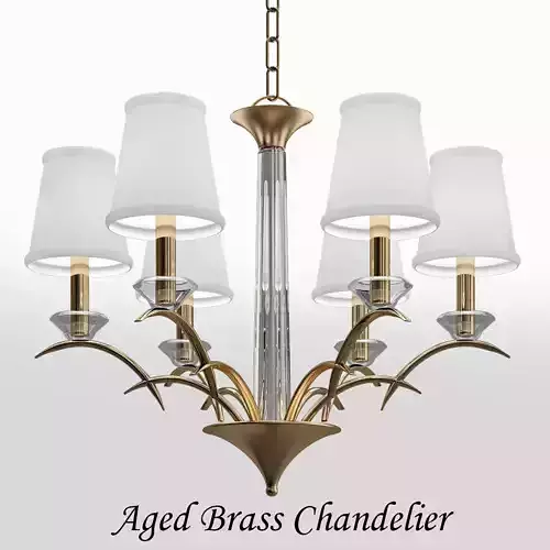 Hudson Valley Marcellus 6 light Aged Brass Chandelier