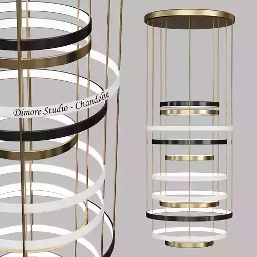 Dimore Studio Chandelier of layered bands