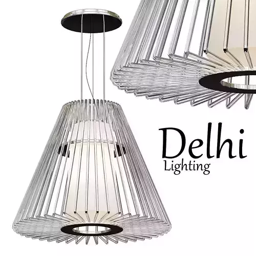 Golden Lighting Delhi 7 Light Chrome Chandelier 3D model