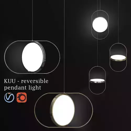 KUU reversible pendant light 3D model