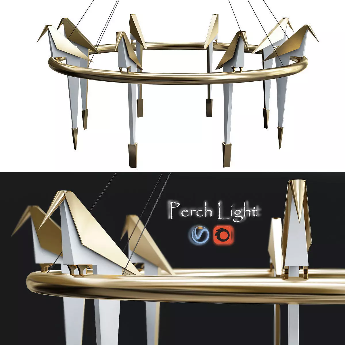 Perch Light Branch Grande 3D model_0