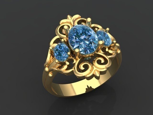 Female Ring and Earrings  3D Model Print  Low Prices  rh01 3D print model