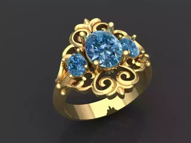 Female Ring and Earrings  3D Model Print  Low Prices  rh01