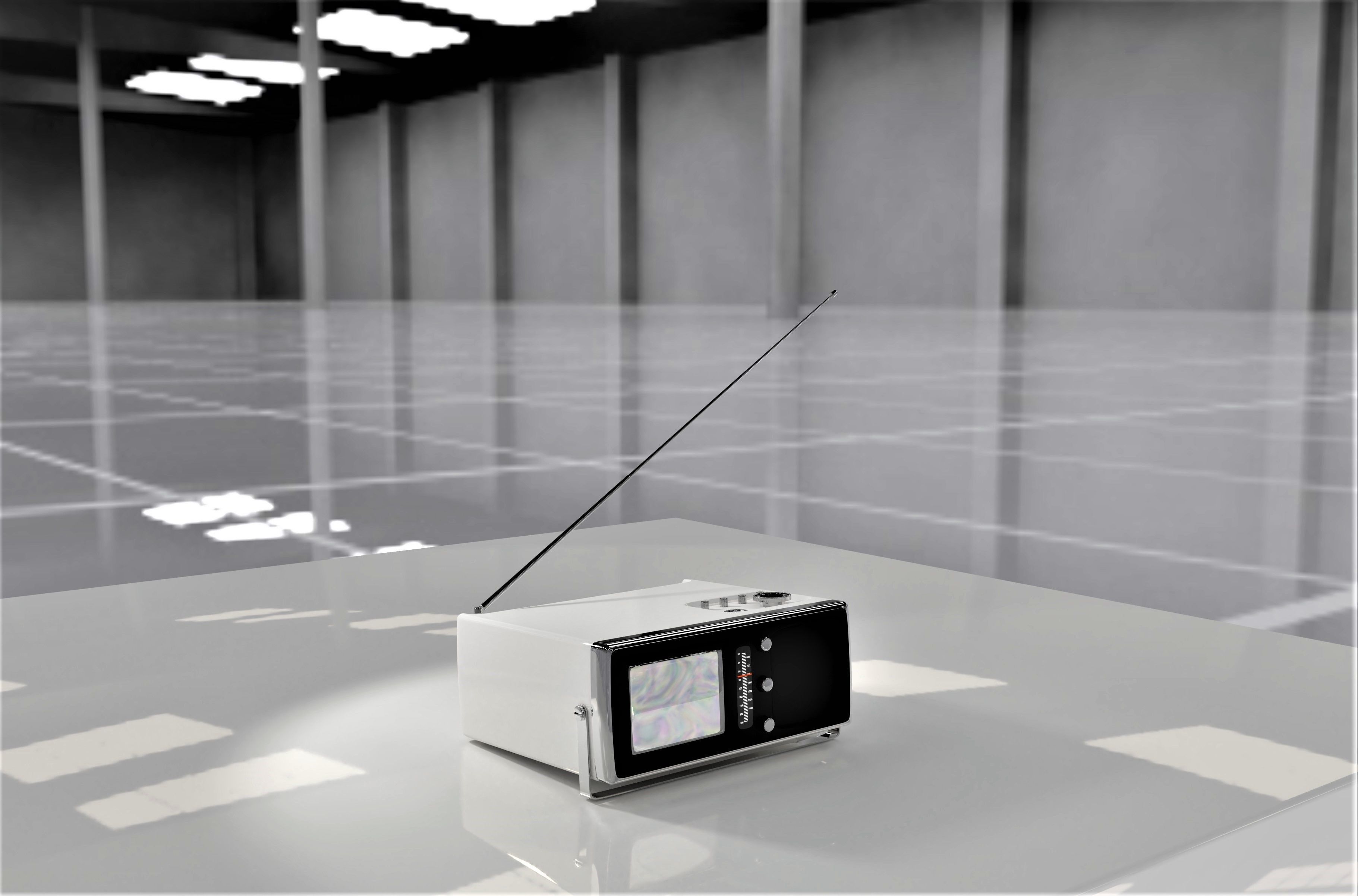 BRIONVEGA STYLE TV CROWN RADIO RETRO 3D model_1