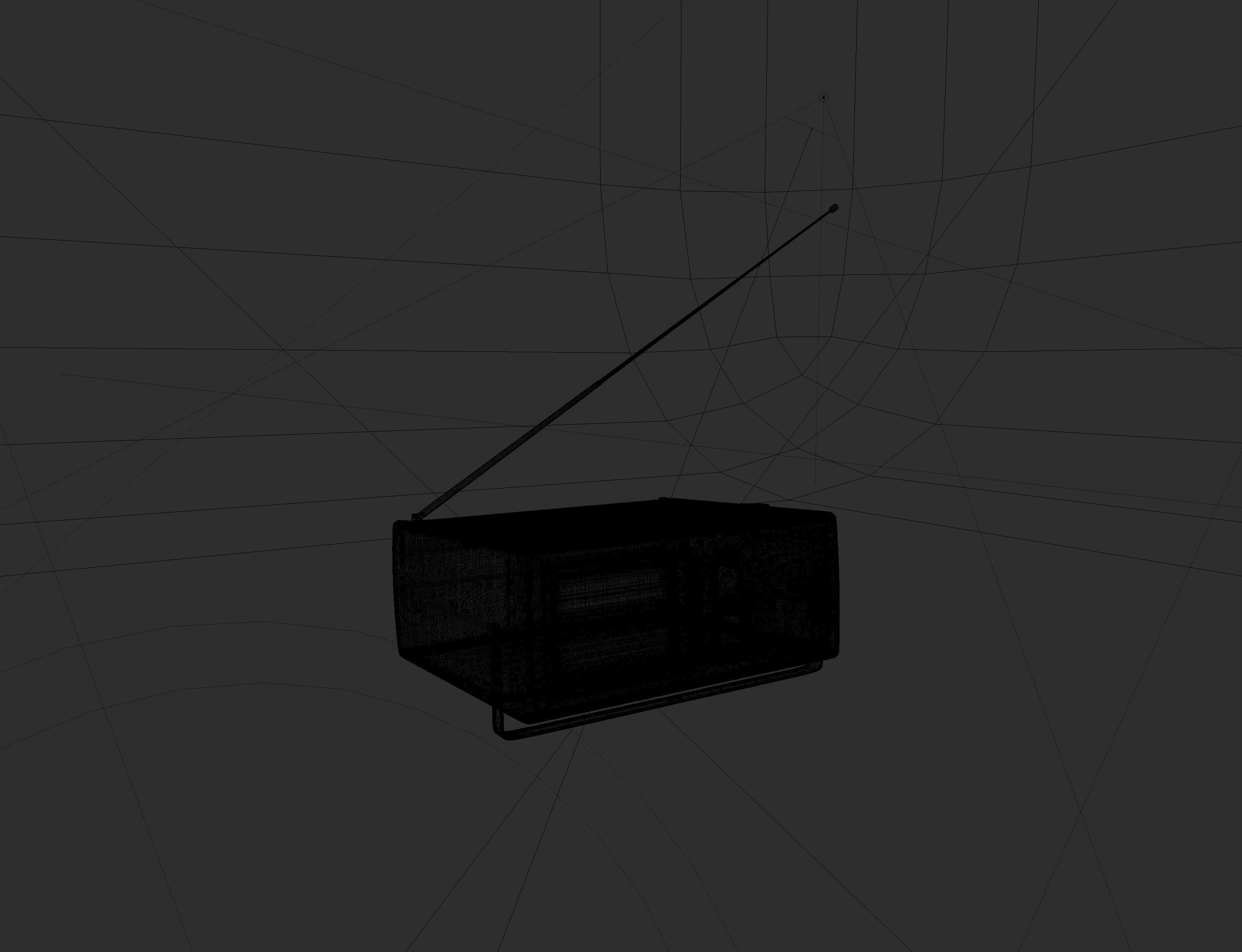 BRIONVEGA STYLE TV CROWN RADIO RETRO 3D model_4