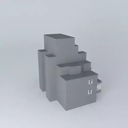 Art deco architecture building Free 3D model