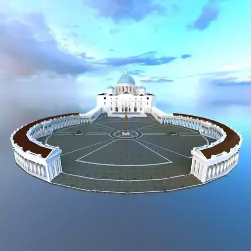 St Peters Square Church Basilica 3D model