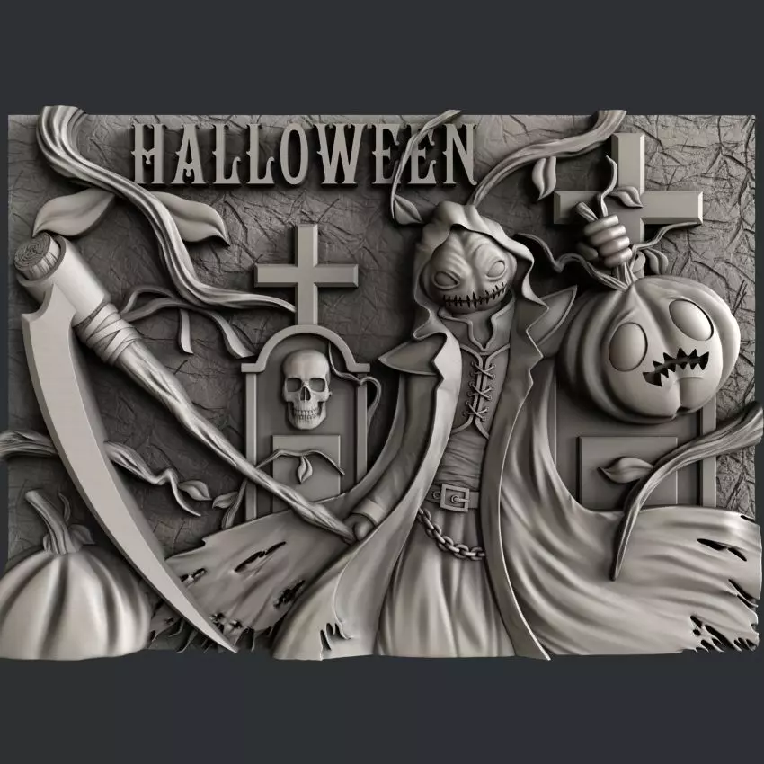 3d STL models for CNC router Halloween 3D model